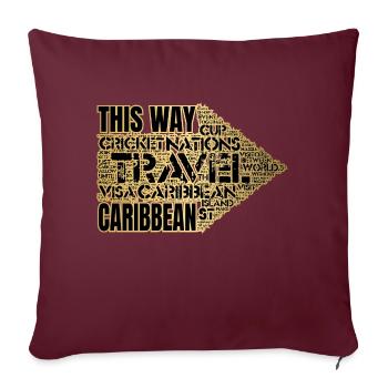 Cette façon - CARAÏBES - Housse de coussin décorative 45 x 45 cm - bordeaux - Devant