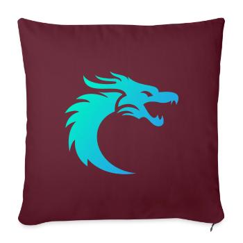 Drache - Sofakissenbezug 45 x 45 cm - Burgunderrot - Vorne