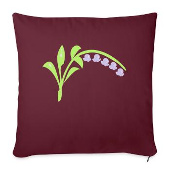 Vallée des fleurs de lis - Housse de coussin décorative 45 x 45 cm - bordeaux - Devant