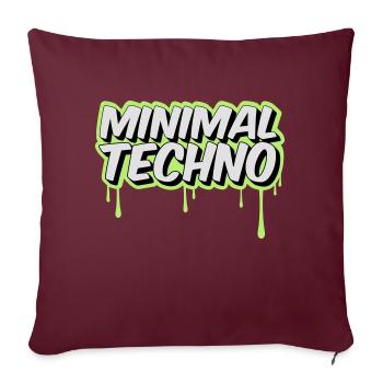 MINIMAL TECHNO - Housse de coussin décorative 45 x 45 cm - bordeaux - Devant