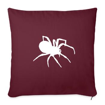 Spinne Spinnen Silhouette - Sofakissenbezug 45 x 45 cm - Burgunderrot - Vorne