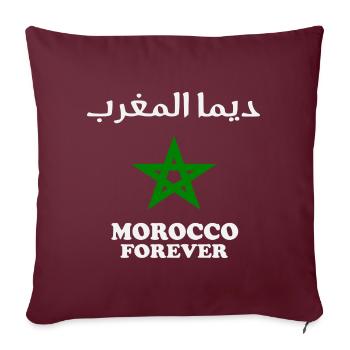 Maroc - Maroc - Maroc pour toujours - Housse de coussin décorative 45 x 45 cm - bordeaux - Devant