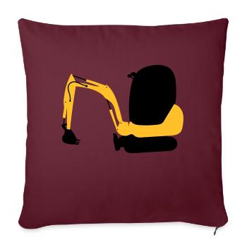 pelleteuse - Housse de coussin décorative 45 x 45 cm - bordeaux - Devant