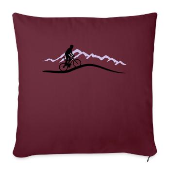 Mountainbiker, Mountainbike, Rad - Sofakissenbezug 45 x 45 cm - Burgunderrot - Vorne