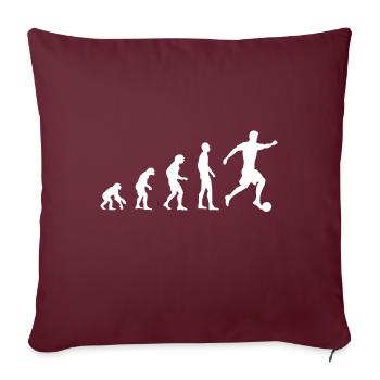 Fussball Evolution - Sofakissenbezug 45 x 45 cm - Burgunderrot - Vorne
