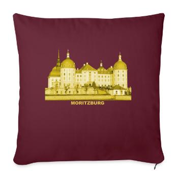Moritzburg Dresden Sachsen Jagdschloss König Augus - Sofakissenbezug 45 x 45 cm - Burgunderrot - Vorne