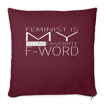 gay sexy smash le visage des femmes du patriarcat lgbtq - Housse de coussin décorative 45 x 45 cm - bordeaux - Devant