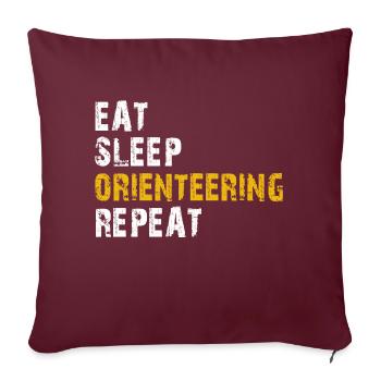 manger sommeil Course d’orientation - Housse de coussin décorative 45 x 45 cm - bordeaux - Devant
