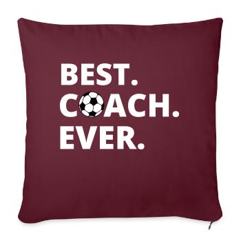 MEILLEUR ENTRAÎNEUR JAMAIS - Housse de coussin décorative 45 x 45 cm - bordeaux - Devant