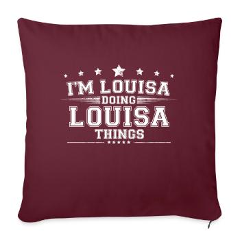 Louisa - Sofakissenbezug 45 x 45 cm - Burgunderrot - Vorne