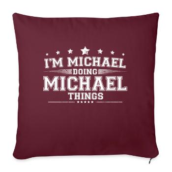 Michael - Sofakissenbezug 45 x 45 cm - Burgunderrot - Vorne