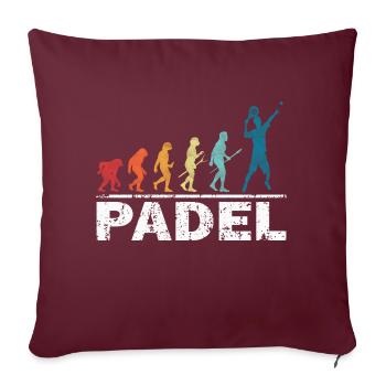 padel evolution padel tennis lustiger Schläger - Sofakissenbezug 45 x 45 cm - Burgunderrot - Vorne