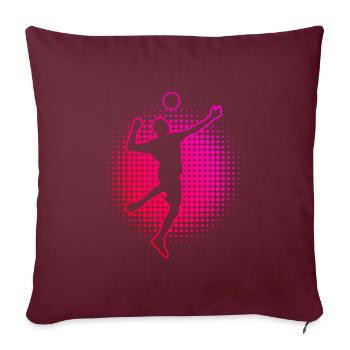 Joueuses de Fistball Hommes Fistball Fistballs - Housse de coussin décorative 45 x 45 cm - bordeaux - Devant