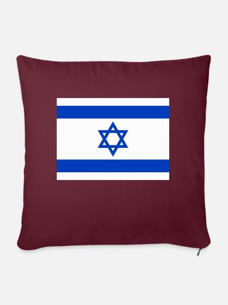 Flagge Israel / Israel Flagge - Sofakissenbezug 45 x 45 cm - Burgunderrot