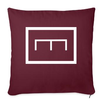 Pionniers Signe tactique Bundeswehr - Housse de coussin décorative 45 x 45 cm - bordeaux - Devant