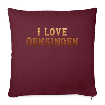 Oensingen - Sofakissenbezug 45 x 45 cm - Burgunderrot - Vorne