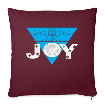 Joie - Housse de coussin décorative 45 x 45 cm - bordeaux - Devant