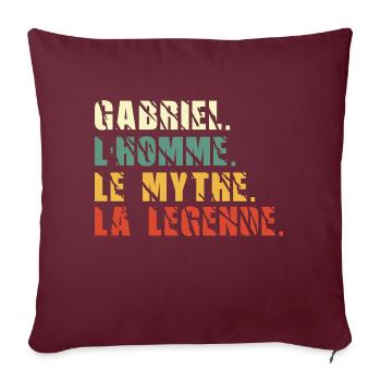 Gabriel l homme le mythe la légende - Housse de coussin décorative 45 x 45 cm - bordeaux - Devant