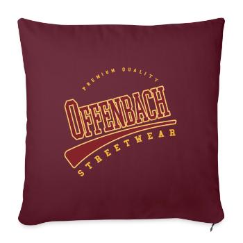 Offenbach Allemagne College High School Style - Housse de coussin décorative 45 x 45 cm - bordeaux - Devant