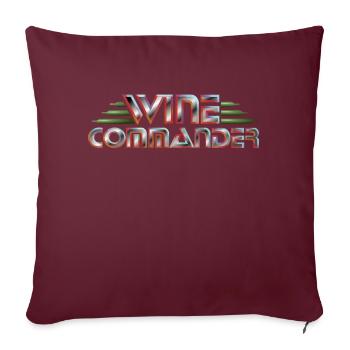 WINE COMMANDER - Housse de coussin décorative 45 x 45 cm - bordeaux - Devant