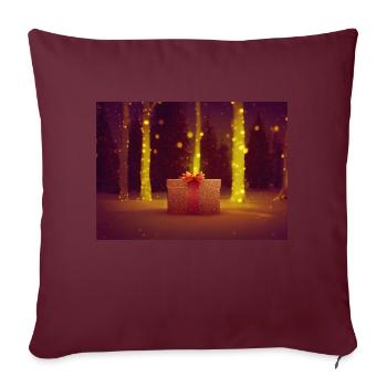 Weihnachten 13 - Sofakissenbezug 45 x 45 cm - Burgunderrot - Vorne