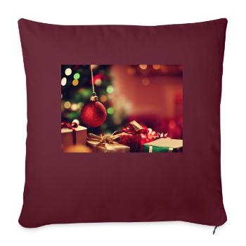 Weihnachten 27 - Sofakissenbezug 45 x 45 cm - Burgunderrot - Vorne