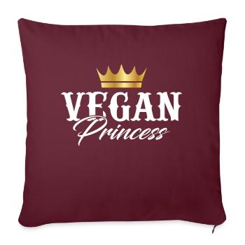 Princesse végétalienne - Housse de coussin décorative 45 x 45 cm - bordeaux - Devant