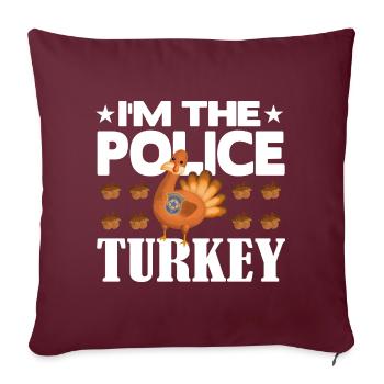 Je suis la police turque - Housse de coussin décorative 45 x 45 cm - bordeaux - Devant