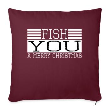 Cute Bass Fishing Tshirts Fishing Boat Dinosaur - Sofa pillowcase 17,3'' x 17,3'' (45 x 45 cm) - burgundy - Front