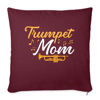 Trumpet Mom Player Mother Trumpeter - Sofakissenbezug 45 x 45 cm - Burgunderrot - Vorne
