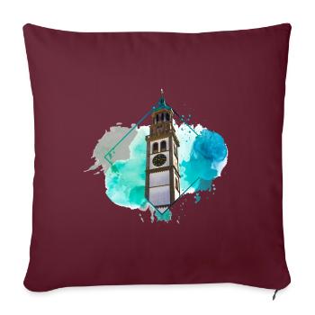 Augsbourg Allemagne City Skyline Splash Coloré - Housse de coussin décorative 45 x 45 cm - bordeaux - Devant