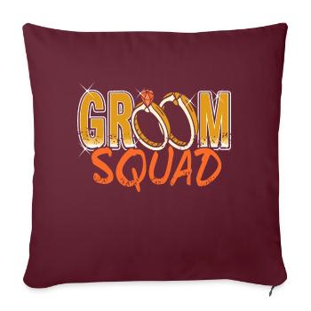 Groom Squad Retro Vegas Bachelor Party Designs - Housse de coussin décorative 45 x 45 cm - bordeaux - Devant