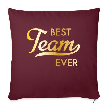 Bestes Team - Sofakissenbezug 45 x 45 cm - Burgunderrot - Vorne