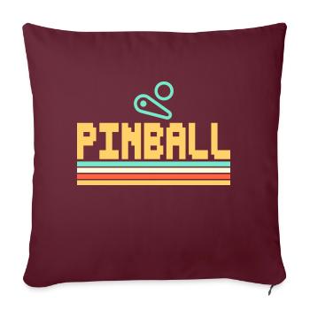 Pinball - Pinball machine Pinball play pixel - Sofa pillowcase 17,3'' x 17,3'' (45 x 45 cm) - burgundy - Front