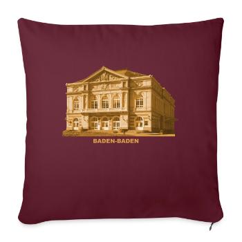 Baden Baden Theater Baden-Würtemberg - Sofakissenbezug 45 x 45 cm - Burgunderrot - Vorne