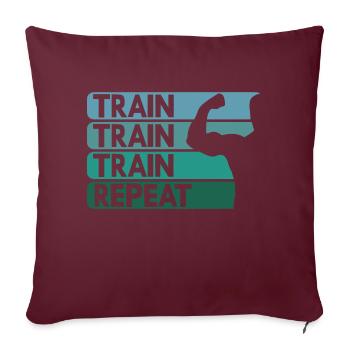 Fitness Musculation Athlètes Sports de fitness Sports - Housse de coussin décorative 45 x 45 cm - bordeaux - Devant