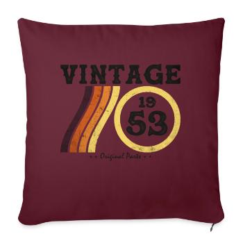 Classic Vintage 1953 - Édition Limitée Retro 71 - Housse de coussin décorative 45 x 45 cm - bordeaux - Devant