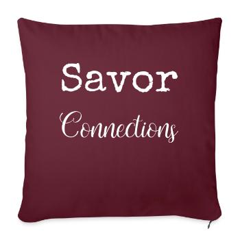 dictons drôles dictons plaisir goût aventure - Housse de coussin décorative 45 x 45 cm - bordeaux - Devant