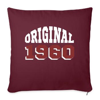 Original 1960 - Housse de coussin décorative 45 x 45 cm - bordeaux - Devant