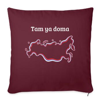 Tam ya doma Russland - Sofakissenbezug 45 x 45 cm - Burgunderrot - Vorne
