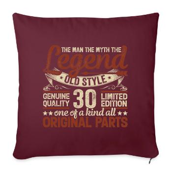 30 ans, Légendes 1994 Millésime 1994 Anniversaire - Housse de coussin décorative 45 x 45 cm - bordeaux - Devant