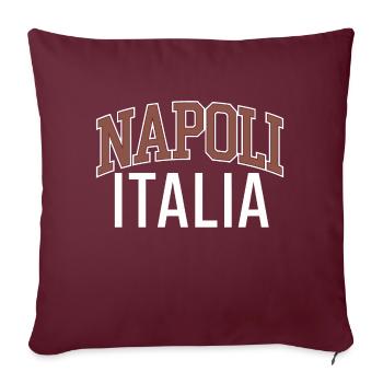Napoli - Italia - Housse de coussin décorative 45 x 45 cm - bordeaux - Devant