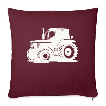 Traktor - Sofakissenbezug 45 x 45 cm - Burgunderrot - Vorne