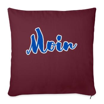 Bonjour - Housse de coussin décorative 45 x 45 cm - bordeaux - Devant