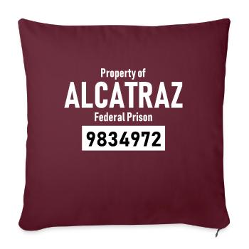 Alcatraz - State Prison - 1934 - San Francisco - Sofakissenbezug 45 x 45 cm - Burgunderrot - Vorne