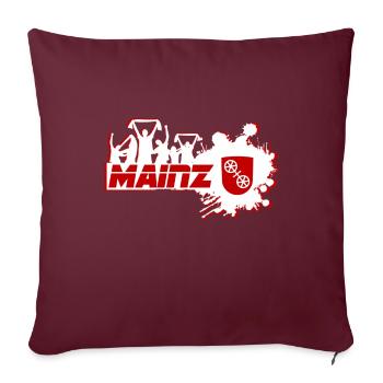 Mainz Fußball Fan - Sofakissenbezug 45 x 45 cm - Burgunderrot - Vorne