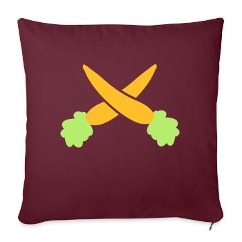carotte - Housse de coussin décorative 45 x 45 cm - bordeaux - Devant