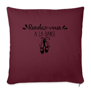 Rendez vous à la danse - Housse de coussin décorative 45 x 45 cm - bordeaux - Devant
