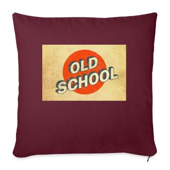 Old School Vintage Logo Poster - Sofakissenbezug 45 x 45 cm - Burgunderrot - Vorne