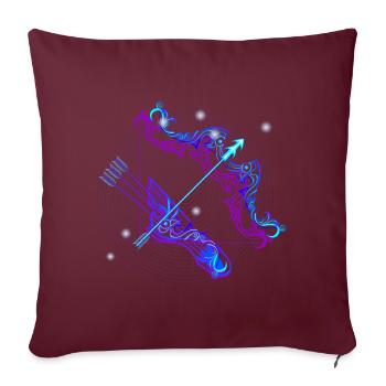 Schuetze Sagittarius Zodiac Sternzeichen - Sofakissenbezug 45 x 45 cm - Burgunderrot - Vorne